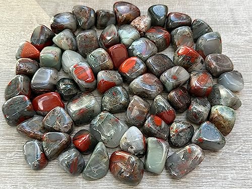 Image of GAF TREASURES 1 /2 LB African Bloodstone Tumbled Stones, Polished African Bloodstone Gemstone, African Bloodstone Healing Crystals (African Bloodstone)