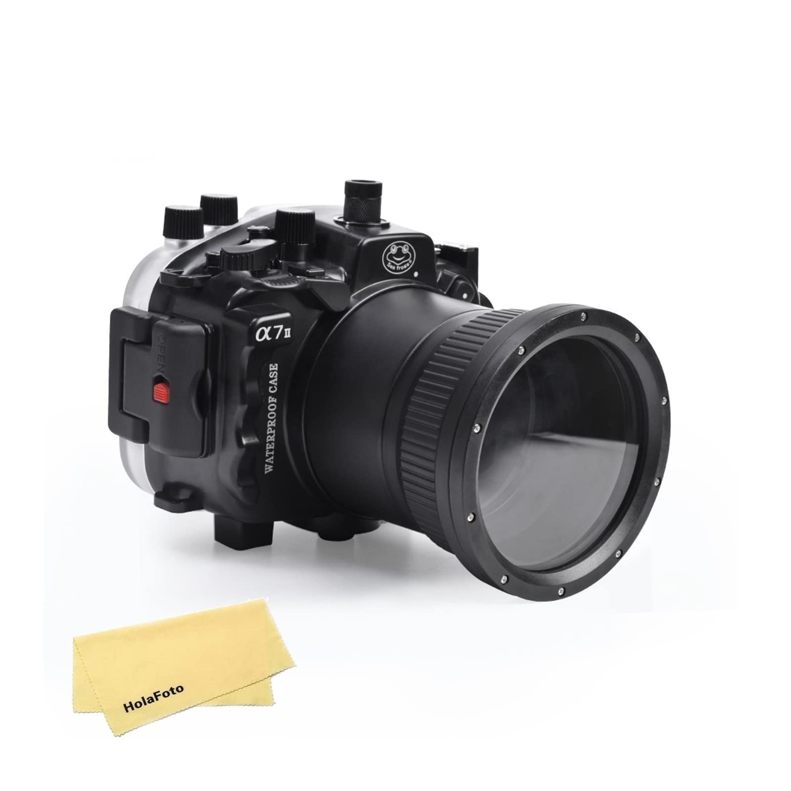 Seafrogs A7 Ii Pro/Ng Series 40M/130Ft Underwater Waterproof Housing Waterproof Case for Sony A7 Ii A7R Ii A7S Ii, Support 28-70Mm Lens Black [Updated Version]