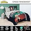 Jay Franco Kids Comforter Set Includes Sheets and Pillow Covers - Soft and Cozy Bed Set for Stylish Room Decor, Black - My Hero Academia, 5 Piece Twin Size Bedding - Image 4