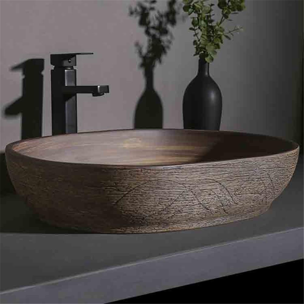 Lavabo da appoggio Lavabo da bagno ovale appoggio