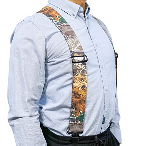 Melotough SE001-CAMOUFLAGE Men'S Suspenders Fully Elastic 2 Inch Wide X Back Heavy Duty Tradesperson'S Pant Suspender thumb #5
