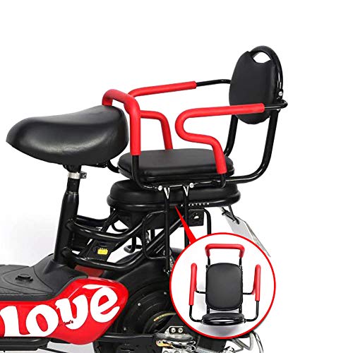 Wing Enterprises Rear Mount Bike Bicycle Child Seats, Removable Bicycle Back Seat Baby Carrier seat with Non-Slip Armrests and Pedals, Padded Seat Belt