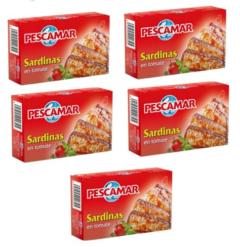 Elazvibes Sardinen in Tomatensoße – 5er Pack, Premium Mediterrane Fischkonserven, Hochwertiges Protein, Gesunde Ernährung