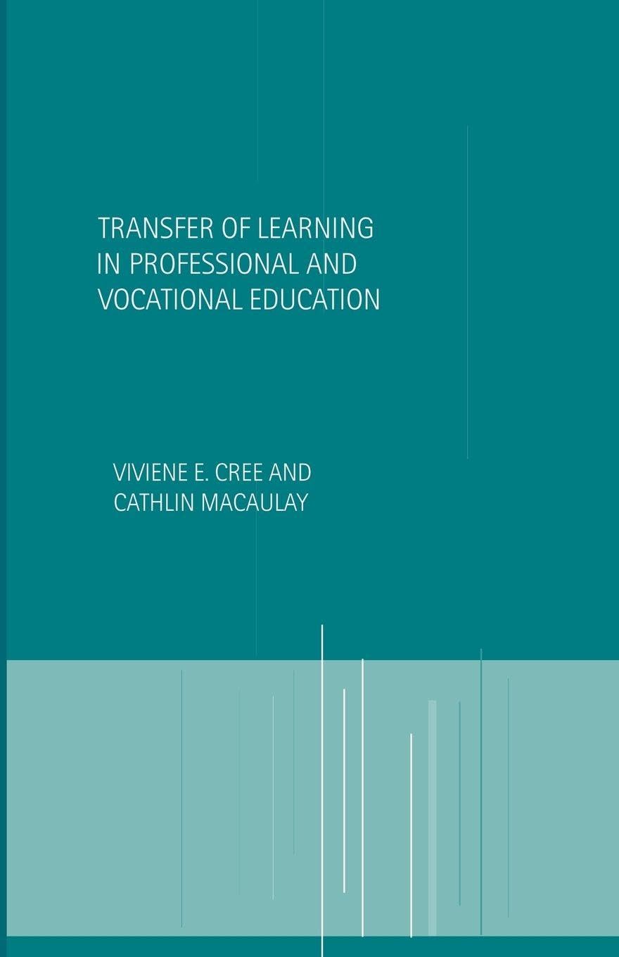 Transfer of Learning in Professional and Vocational Education: Handbook for Social Work Trainers