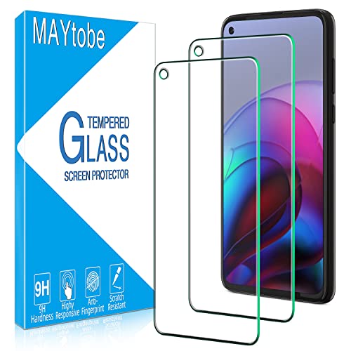 MAYtobe [2 Pack Designed for Moto G Power 2021 Screen Protector Tempered Glass Anti-Scratch Bubble Free Easy to Install