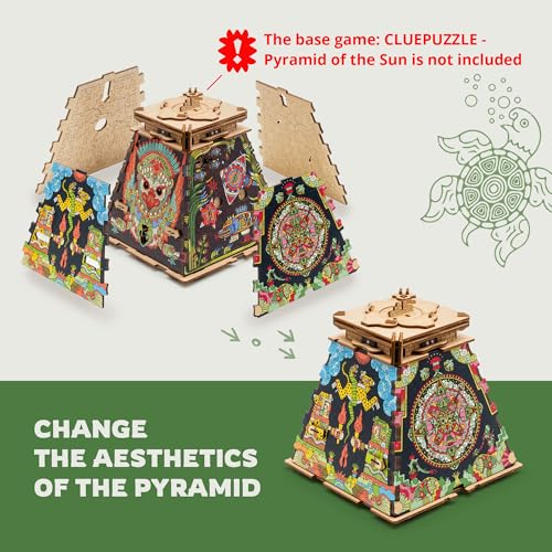 Image of iDventure Cluepuzzle Pyramid of the Sun, Aztec Realms Expansion | 4 Additional Aztec-themed Puzzle Motifs, Base Game Required, Escape Room Puzzle Game for Adults and Families, Birthday Gift