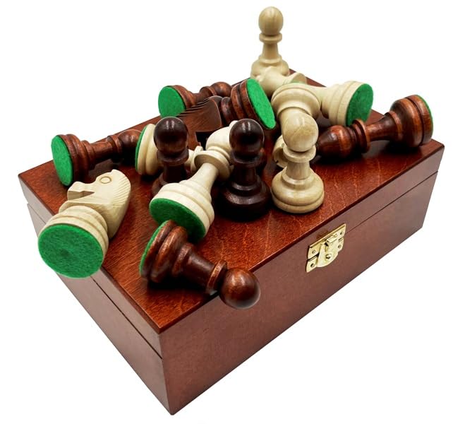 Jeu D'échecs Staunton Tournoi 6 – Coffre Pliable 21x15x8 Cm – Bois – Neuf