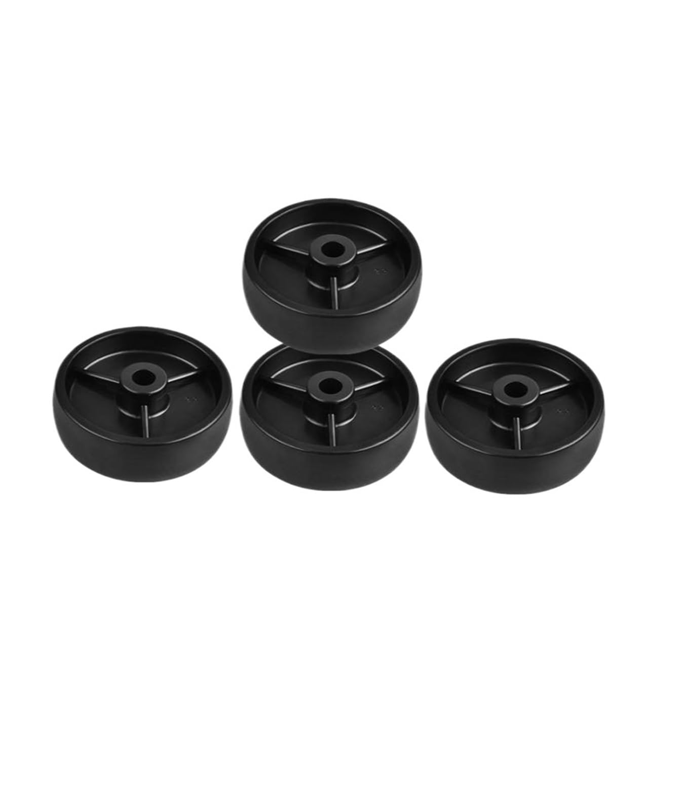 Roulettes PP noir 2,5 pouces avec trou de 8mm pour meuble domestique | Lot de 4 - 8