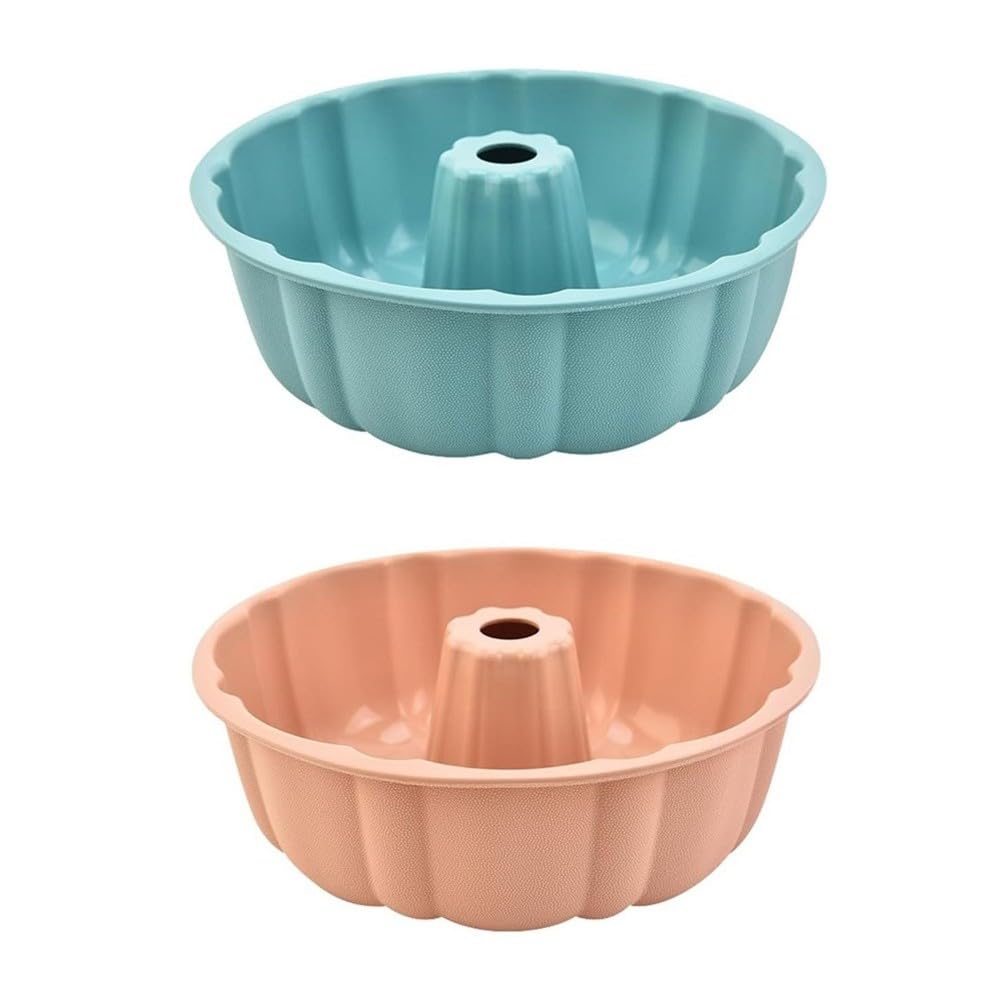 Aundhegrtt 2pcs Easy to Clean Silicone Cake Molds in Pumpkin Shape Suitable for Baking Cakes, Brownies and Bread