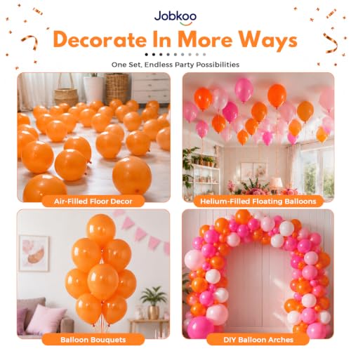 Image of Jobkoo Orange Balloons 12 Inch, 50 Pcs Matte Orange Latex Balloon