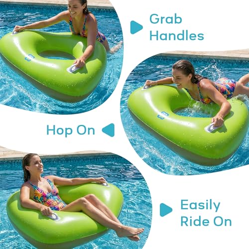 Funscape Large Triangle Inflatable Pool Float Tubes w/Handle for Adult Kid - image 3