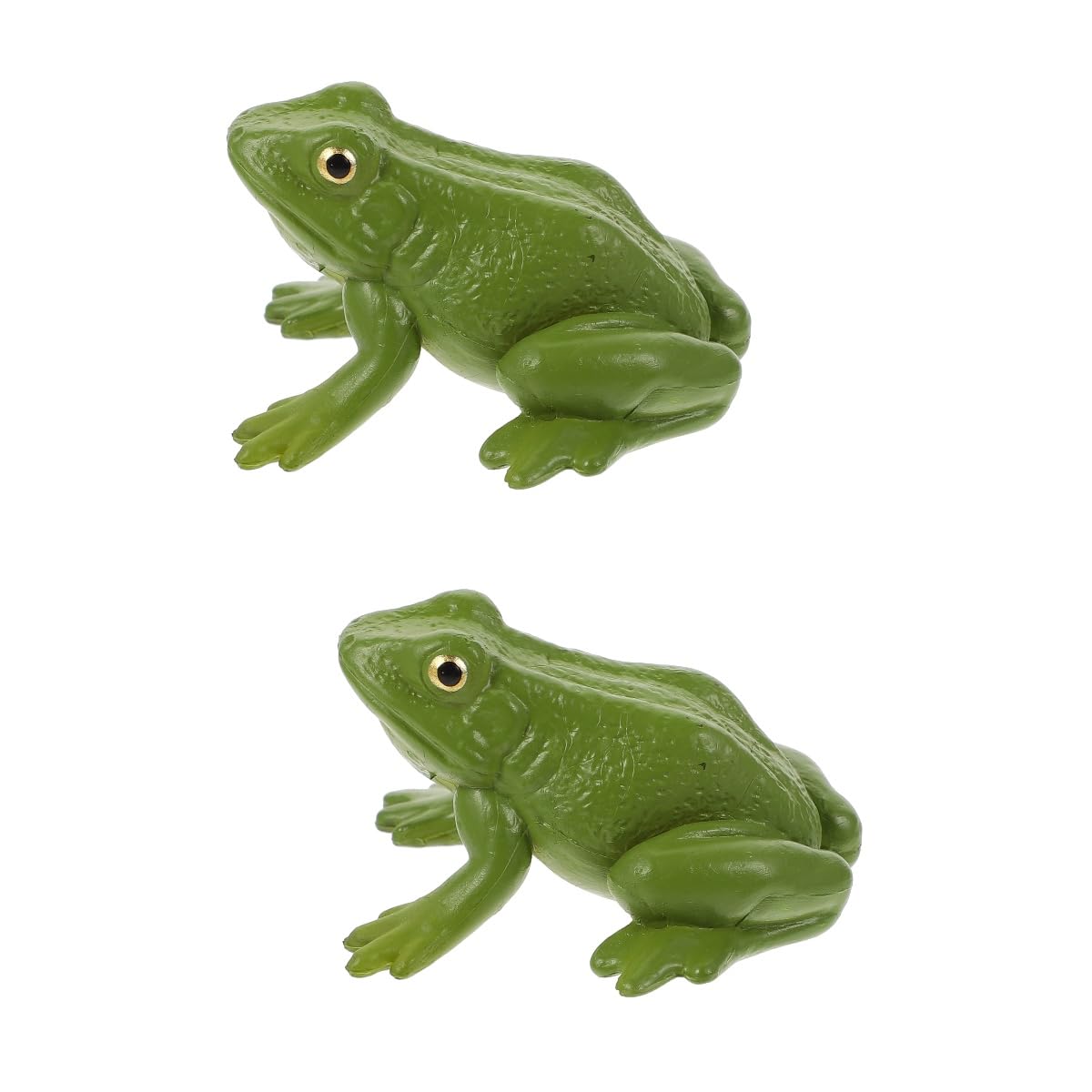 jojofuny 2Pcs Realistic Frog Figurine Model: Green Mini Frog Animal Figure for Educational Teaching Imaginative Play, Garden Decoration