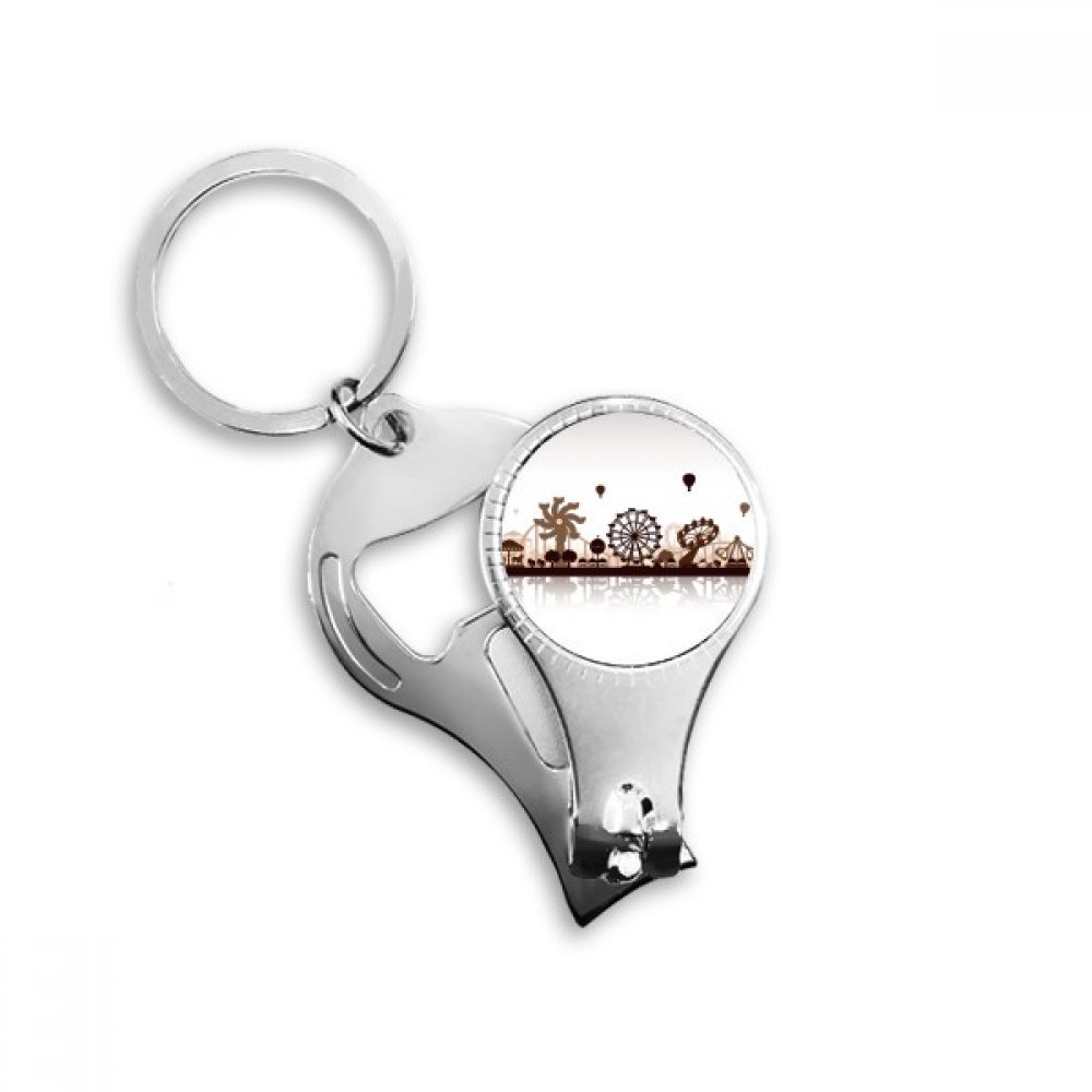 Pince à ongles noire coupe-ongles de poche et porte-clés original