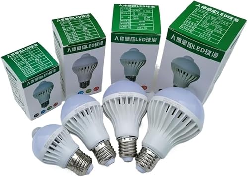 Vista 5 de Fengyan Home Bulbs 5pcs AC85-265V Sonido Inteligente Activado por Voz Sensor Bombillas LED Bombilla LED E27 3W 5W 7W 9W 12W Lámpara de inducción