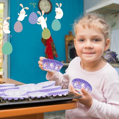 Image of 600 Pack Easter Cupcake Liners Baking Cups Standard Size Muffin Liners for Easter Spring Birthday Party Candy Cake Decorations Supplies(12 Styles)