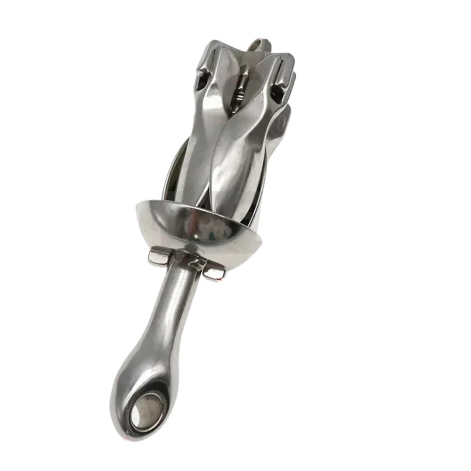 Ancla de atraque plegable for embarcaciones de 1,5 kg/0,7 kg,para lanchas rápidas, botes inflables(1.5kg Silver)