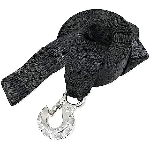 WavesRx 2" x 20' Boat Trailer Winch Strap Replacement with Marine Grade Stainless Steel Hook | 5,500 lbs (2.5T) Capacity for Safe & Secure Retrieval, Launching & Transporting of Your Boat or Pontoon Cover