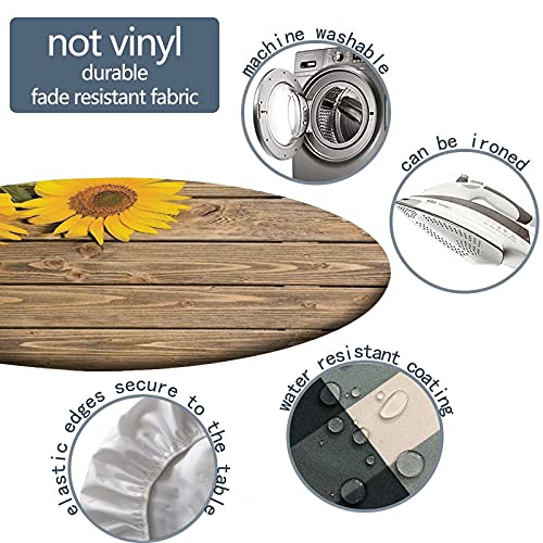 Igoga Sports NY104-0625ZB4-02 Sunflower Fitted Tablecloth Round thumb #2