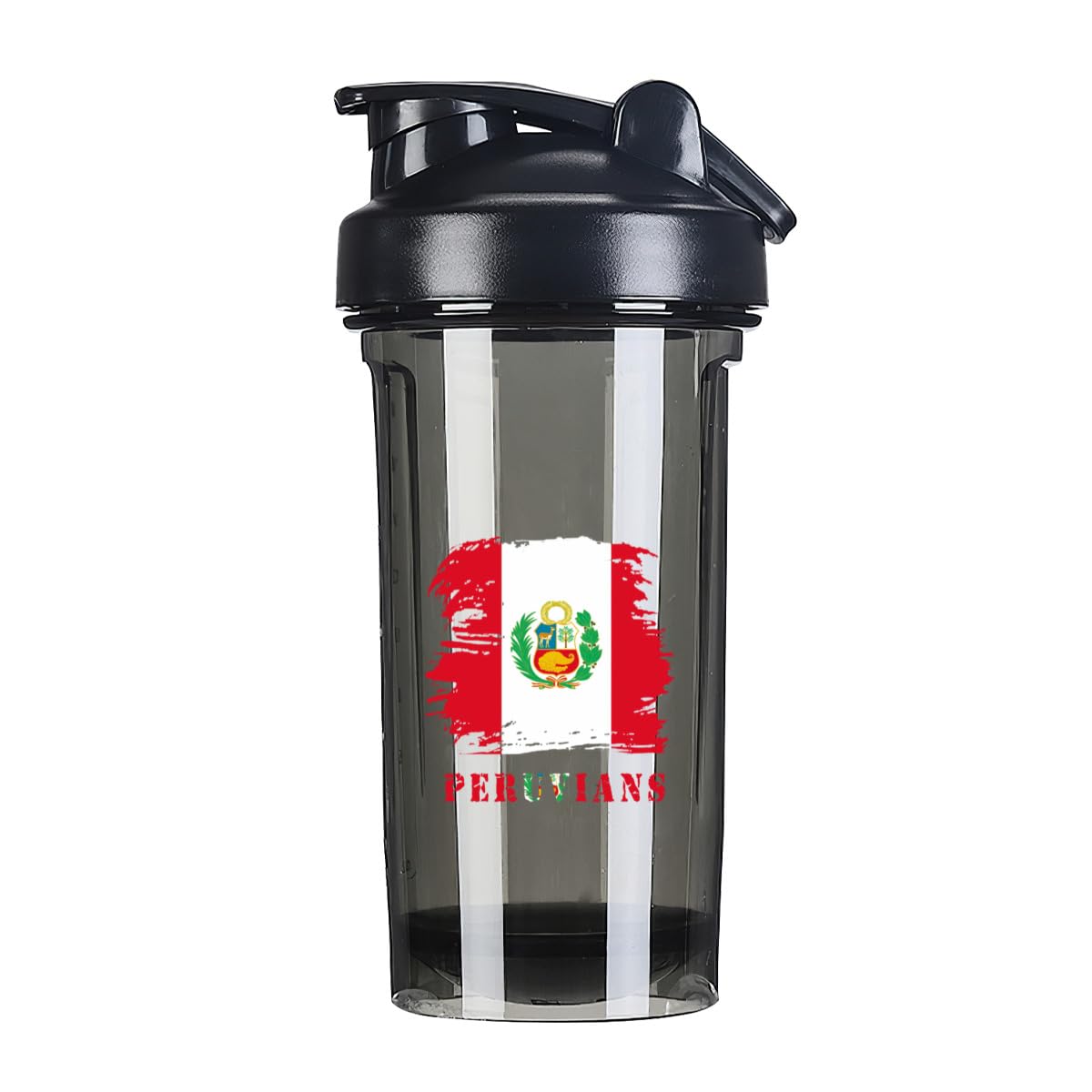 Vintage Peru Peruvians Flag 18 Ounce Shaker Cup,Fashion Theme Pattern Shaker Bottle Leak-proof Workout Shake Bottles 500ML/18 oz Perfect for Pre Workout