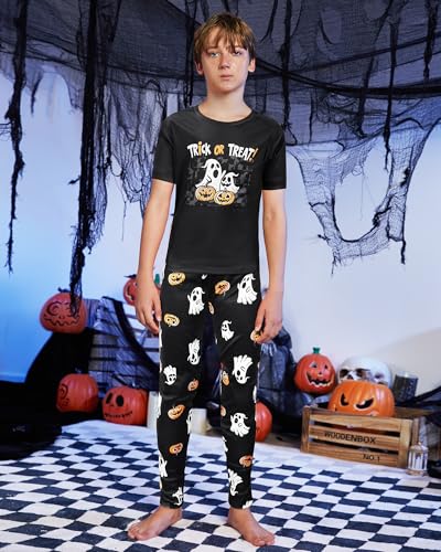 MyFav Matching Pajamas for Family Halloween Short Sleeve Long Pant Sleepwear Holiday Pajamas for Family4