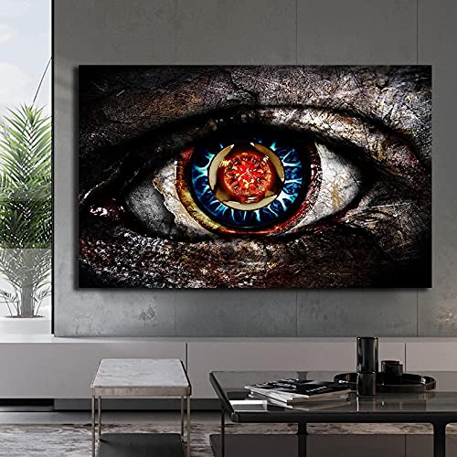 Peinture sur toile de machine fantaisie oeil : décoration murale d'art moderne en grand format 60x80