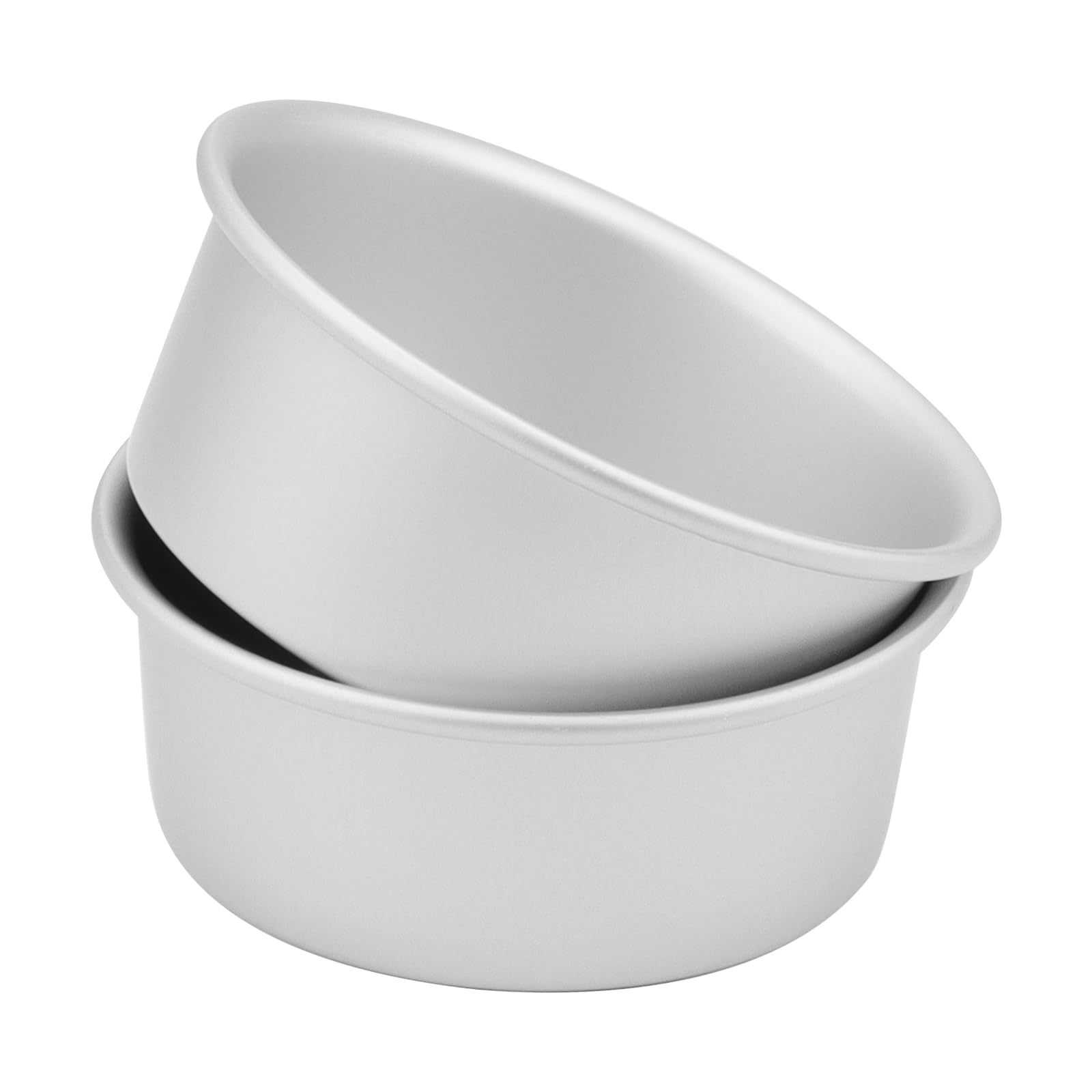 SOUJAP 12 mini stampi rotondi in alluminio per torte, 10,2 cm, design unico per matrimoni, compleanni, pane e dessert