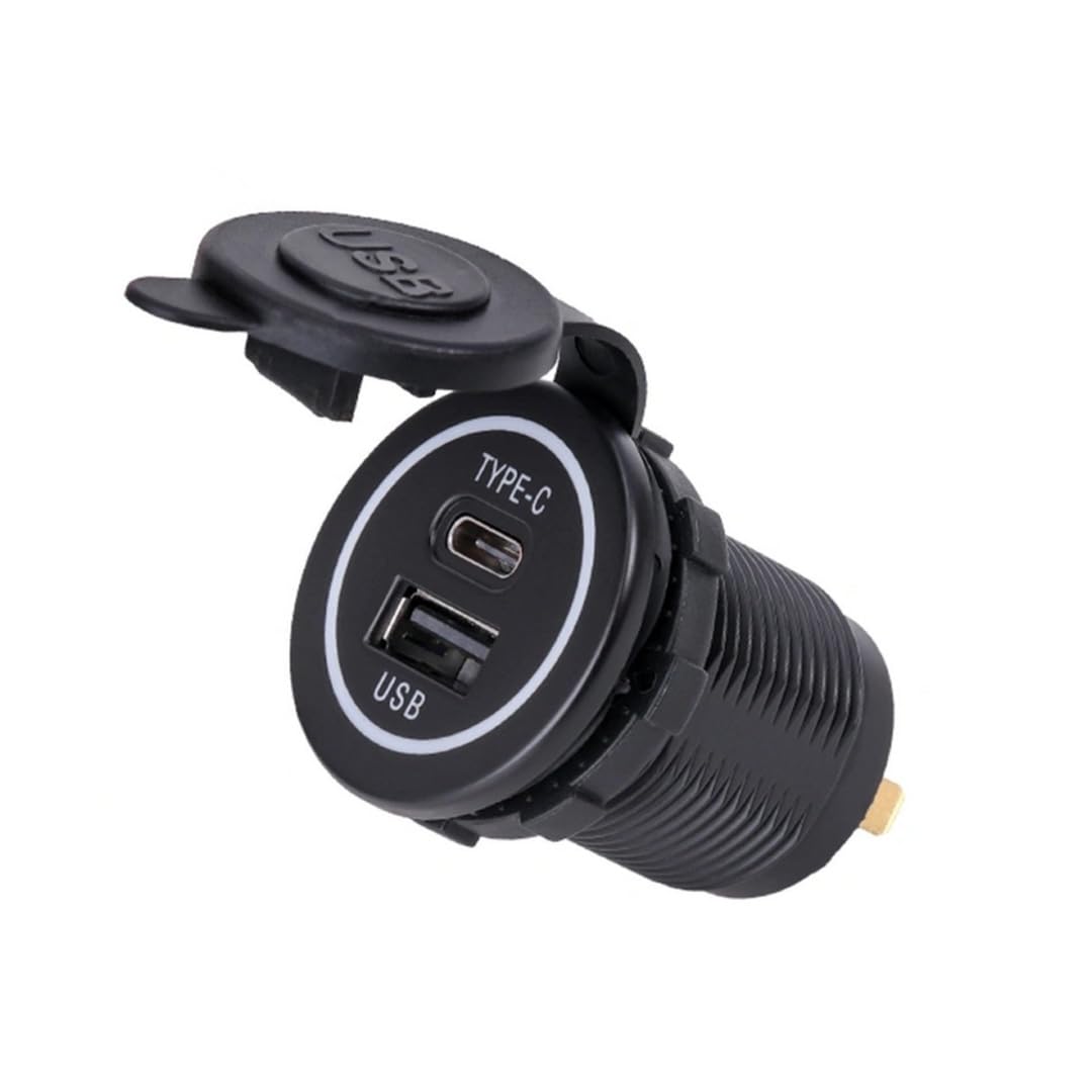 LEM Select Presa per caricabatterie da 12/24 V con porte USB-A e USB-C