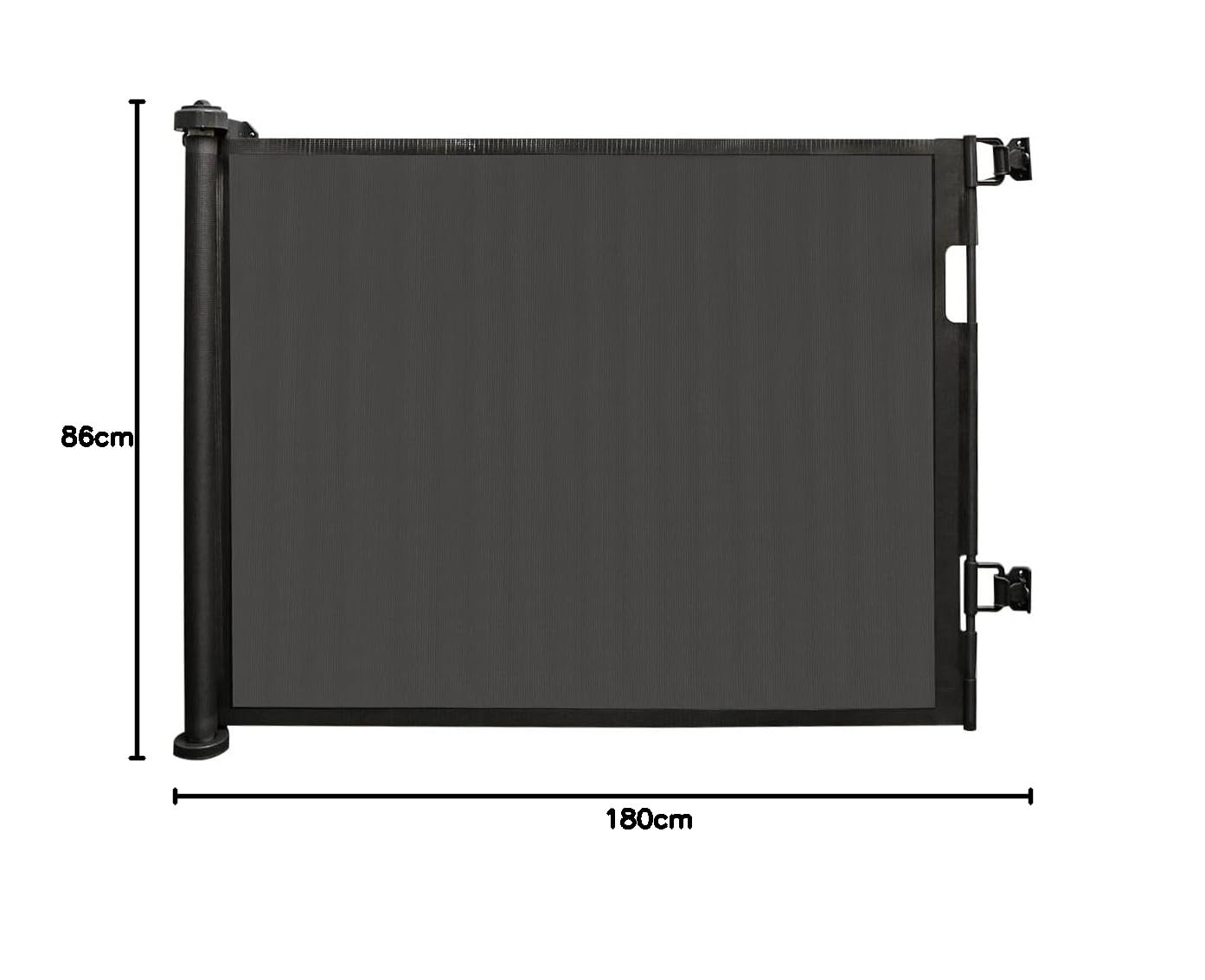 Cancello Barriera Sicurezza Griglia Espandibile per Porte, Cancelletto per Bambini Estensibile, 0-180 cm Scale e Corridoi, Uso Interni ed Esterni, 86 * 180 cm-nero