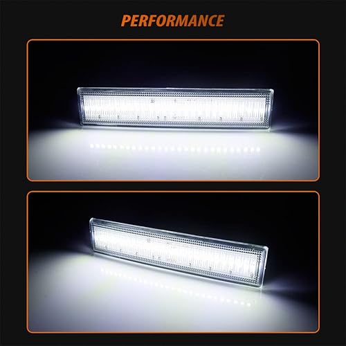 Miniatura 5 de ADIIL Juego de 4 luces LED completas de marcador lateral para parachoques delantero y trasero compatible con Toyota Celica 1986-1989, reemplazo de