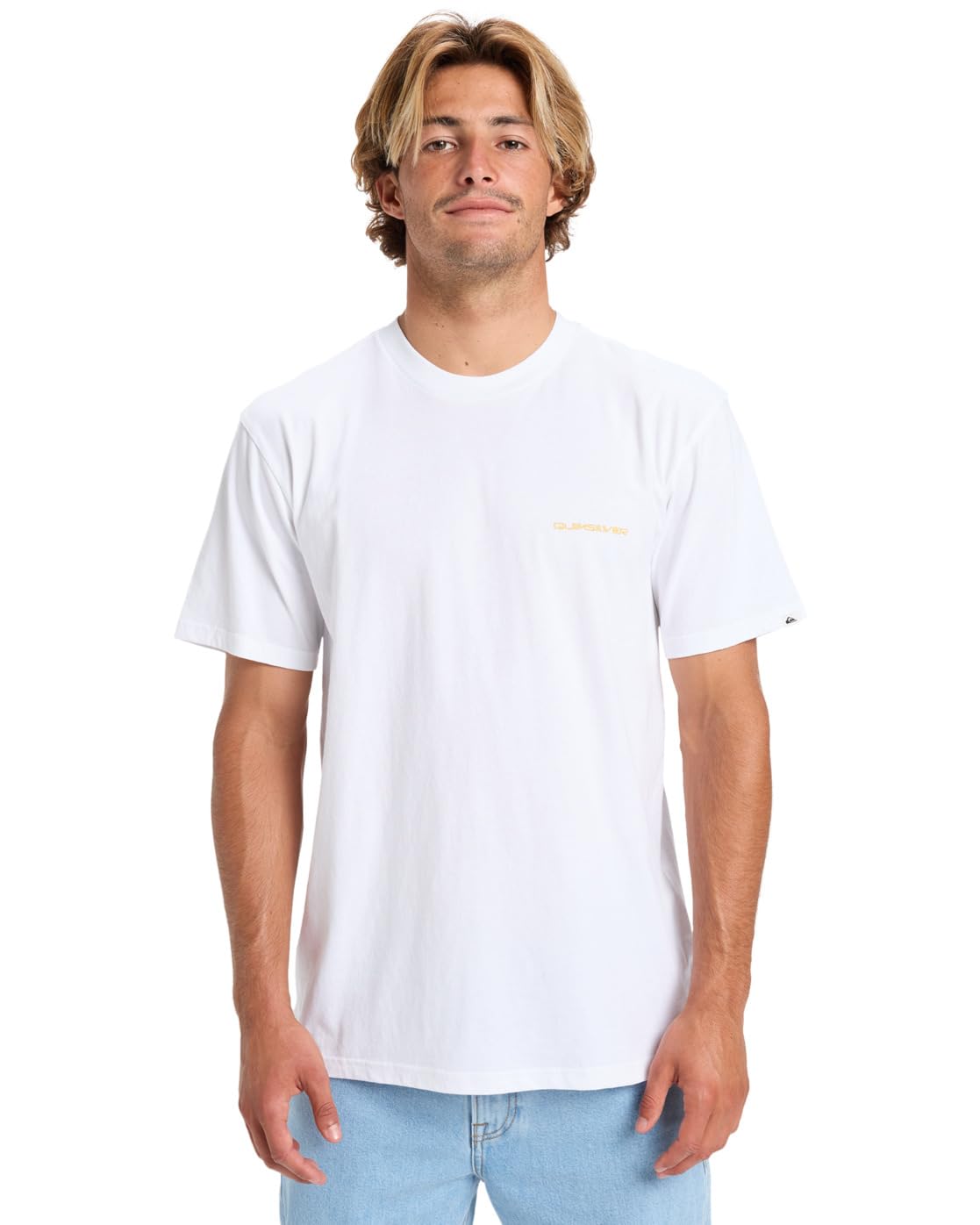 Quiksilver Men's White Ev Desert Waves - Short Sleeve T-Shirt