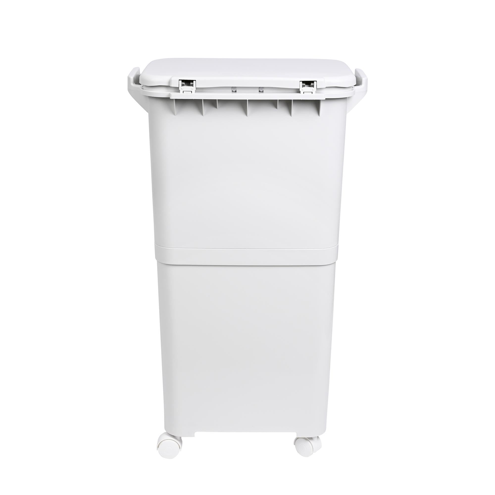 WELL HOME MOBILIARIO & DECORACIÓN Pattumiera a pedale selettiva, con doppio scomparto da 38 litri e manico a pedale (24 l + 14 l).