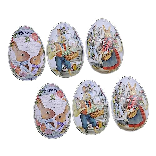 Beatifufu 6個復活祭スル アイアンキャンディボックス 可愛い装飾用スイーツ容器 芳香品や小物入れにもなパーティー ケース