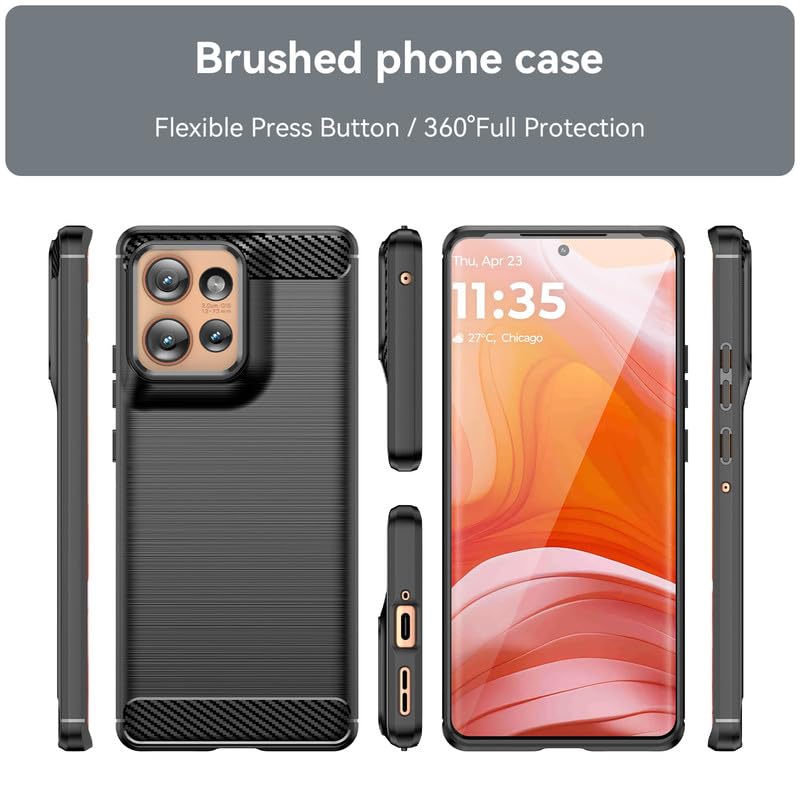 Image of Hybrid Carbon Fiber Back Case for Moto Edge 50 (Black)
