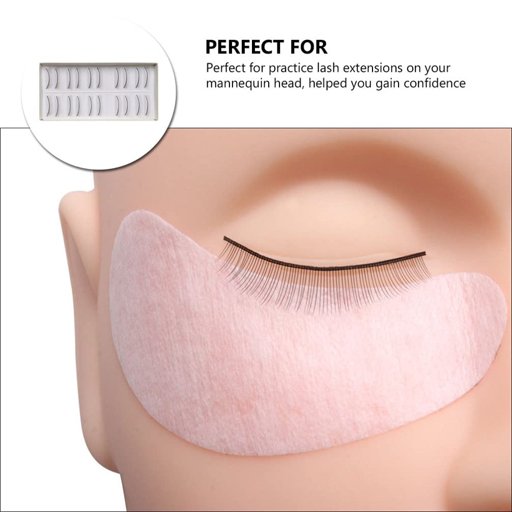 Lurrose 10 works Grafting Practice Eyelashes Hair Eyelashes False Eyelashes Natural Eyelash Extension Supplies Practice False Eyelashes Model Kits Training Set Imitation Magnetic 3d - Image 2