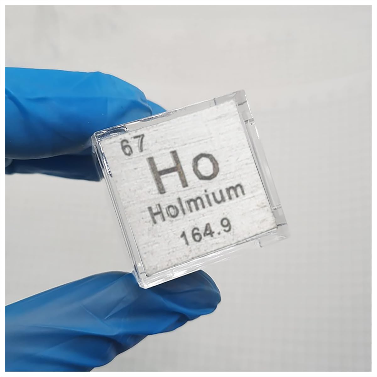 Wuukepsg Holmium Cube - Metal Element Cubes With Acrylic Box - Engraved Density Cube,For A Periodic Table Of Elements Collection