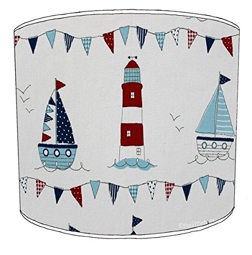 Nautical Boats Sailing Lampshade for A Ceiling Light in 3 Sizes - Free Personalisation