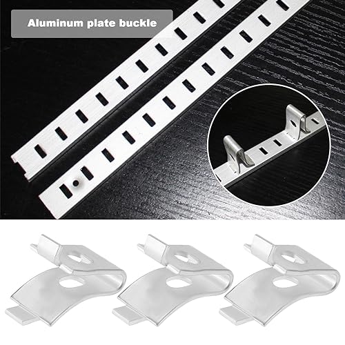 OTOTEC 40PCS Shelf Bracket Clips Aluminum Alloy Adjustable Pilaster Shelf Support Clips for Display/Wine Cabinet Shelves Components Silver - Image 2