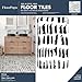 FloorPops FP2945 Noleby Peel & Stick Floor Tiles, Black