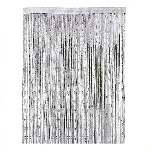 LXHZSY Tenda Antimosche Per Porta Esterna Tenda for porta con corde, nappa semplice, pannello for finestre, divisorio for porta, schermo a corde, 100 x 200 cm (Color : Dark Grey, Size : 100X200cm)