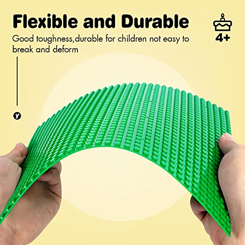 Image of Classic Baseplates Building Plates-10 inch x 10 inch Building Boards,100% Compatible with All Major Brands and Activity Table, Creative Platforms Mats for Toy Bricks (Green Blue, 8 Pack)