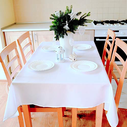 AHOLTA DESIGN Non-Iron Stain Resistant Thanksgiving Table Cloth โ Cheap Table Cover Home Dining Room Table Protection - Christmas White Thanksgiving Decorations, Rectangle 60"x140" AHOLTA DESIGN Non-Iron Stain Resistant Thanksgiving Table Cloth โ Cheap Table Cover Home Dining Room Table Protection - Christmas White Thanksgiving Decorations, Rectangle 60"x140"