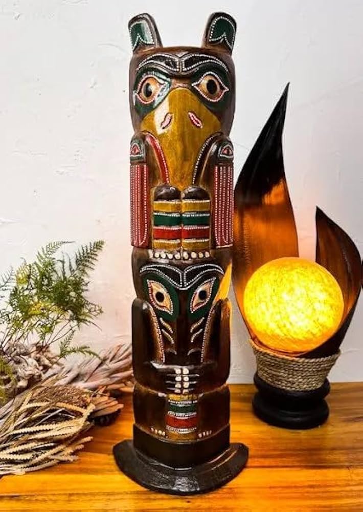 木製トーテムポール　アジアンテイスト Amazon.co.jp: アジアン バリ 雑貨 ♪アフリカントーテムポール