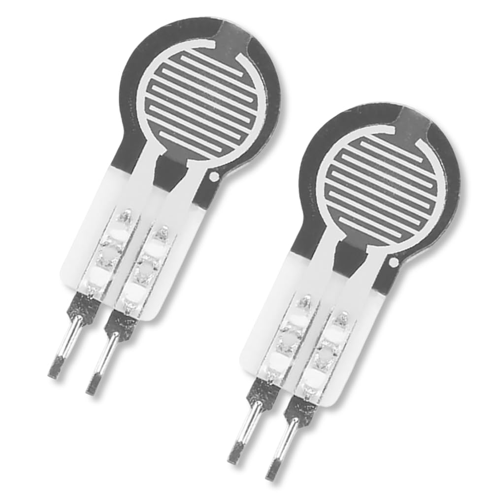 Thin Film Pressure Sensor 2Pcs,20g-2Kg High Precise Force Sensitive Resistor Force Sensor Resistance Type Force Sensing Resistor for DIY Industrial Precise Measurement Control