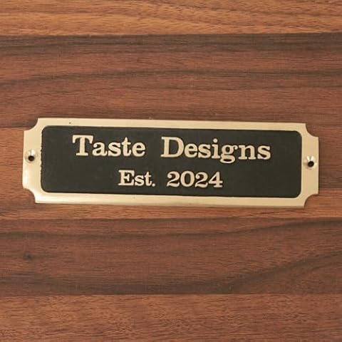 Brass Plaquel Door Sign Plaques | Antique Finish | Easy DIY Installation Plaques | Best Home Decor Plaques | Plaques for Gents, Ladies, Office, Laundry, Restroom, Push, Pull, Parking (Custom Name Plaque) Cover