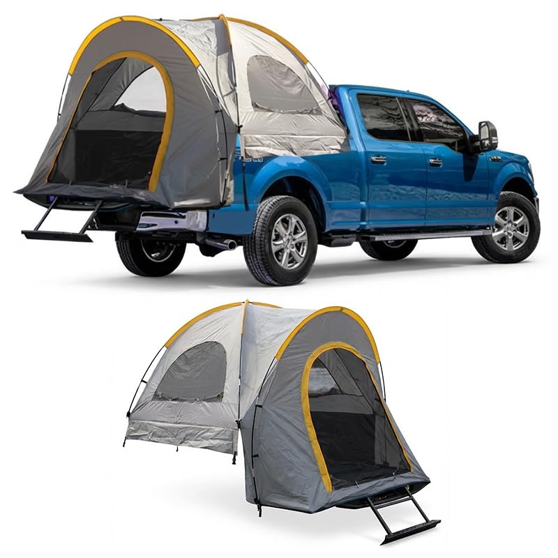KJTYSDM Truck Bed Tent for Honda Ridgeline, PU2000mm Rain-Resistant Camping Shelter for Pickup Use, Breathable Durable Design for Outdoor, Easy to Install,S: (160+50) × 165 × 170 (150) cm