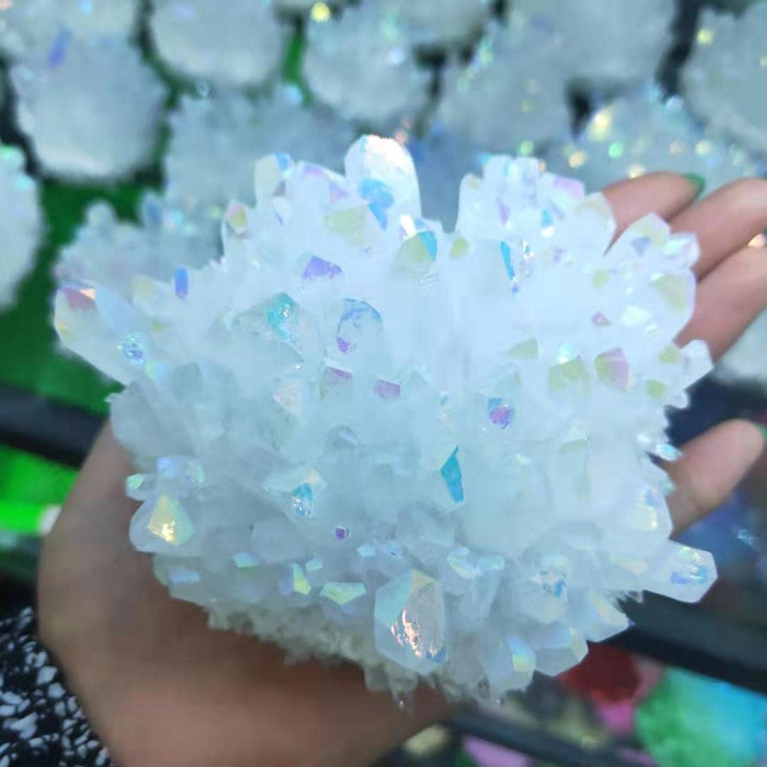 Home Decor, Natural Hite Quartz Rock Angel Floers Aesthetic Room Decor Fantastic Indie Jeelry Stone Gifts,Natural (Size : 400-500g) Raccolta domiciliare (Size : 600-700g)