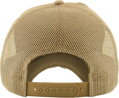 Image of KBETHOS Vintage Washed Distressed Cotton Dad Hat Baseball Cap Adjustable Polo Trucker Unisex Style Headwear