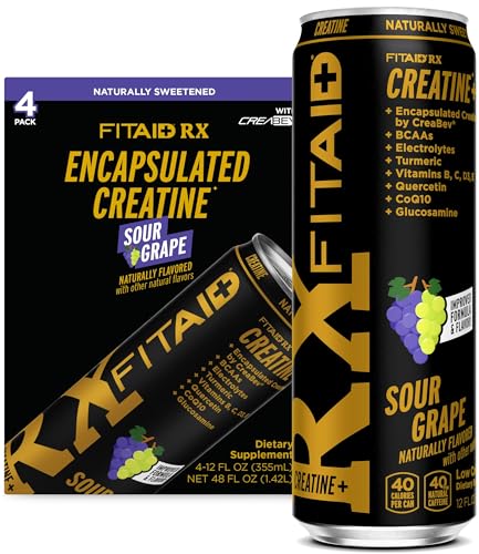 Image of LIFEAID FITAID RX Recovery Blend Plus Creatine, BCAAs, Glucosamine, Electrolytes, 100% Clean, Paleo, Vegan and Gluten-Free, 12 Fl oz. cans (Pack of 4)