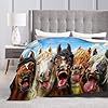 Funny Horses Blanket Horse Throw Blanket Horse Gifts and Decor Funny Animal Blanket for Girls Women Men Boys Soft Warm Cozy Fleece Blanket for Couch Sofa Bed 50"x40" #5