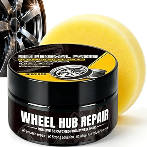 80g Alloy Wheel Repair Kit with Sponge Alloy Wheel Scratch Repair Polish Car Scratch Remover Vehicle Rim Hubcap Scratch Repair Polish for Auto Daily Care